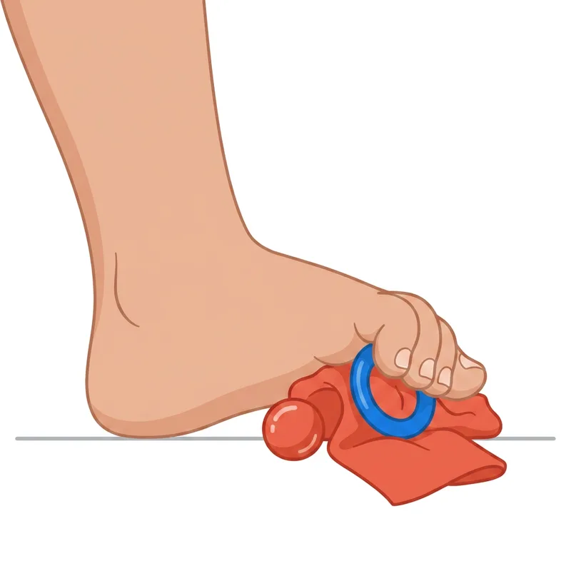 Toe pick-up exercise