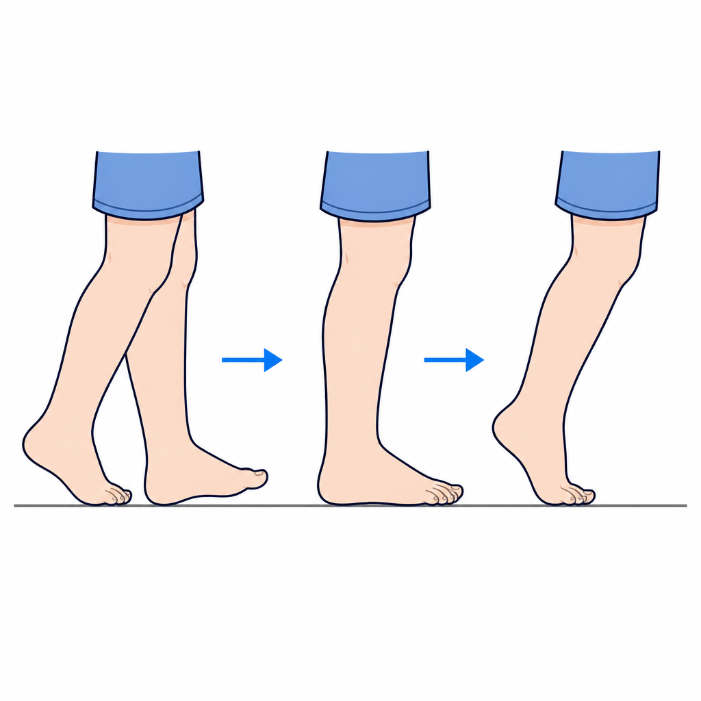 Heel-to-toe gait re-education