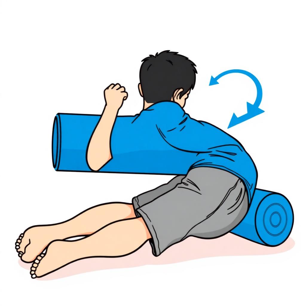 Estensione toracica su foam roller