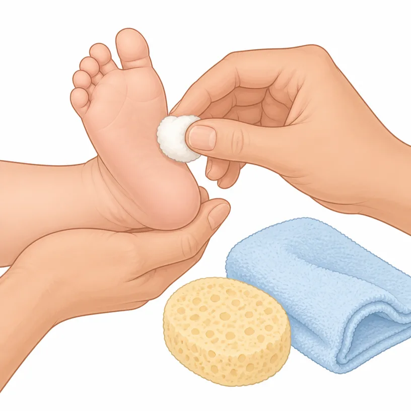 Desensitising massage after cast removal