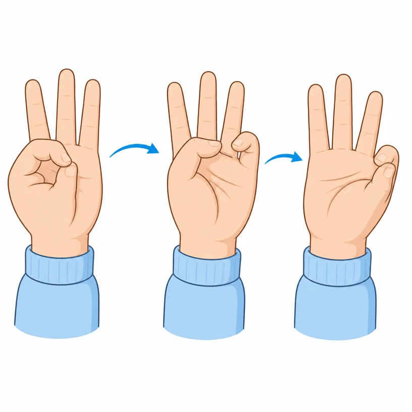 Thumb-to-finger opposition (for hand)