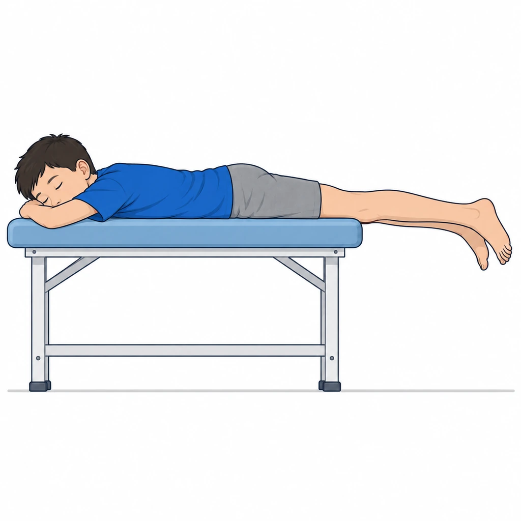 Prone hang (passive extension)