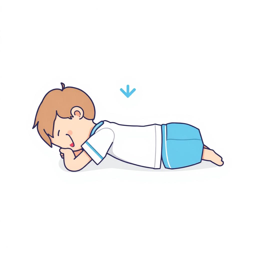 Prone lying for the hip flexors