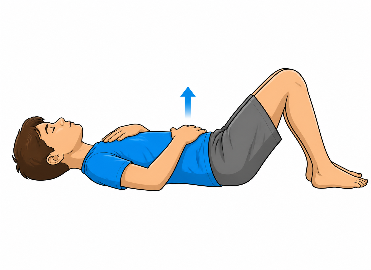 Diaphragmatic breathing and rib expansion