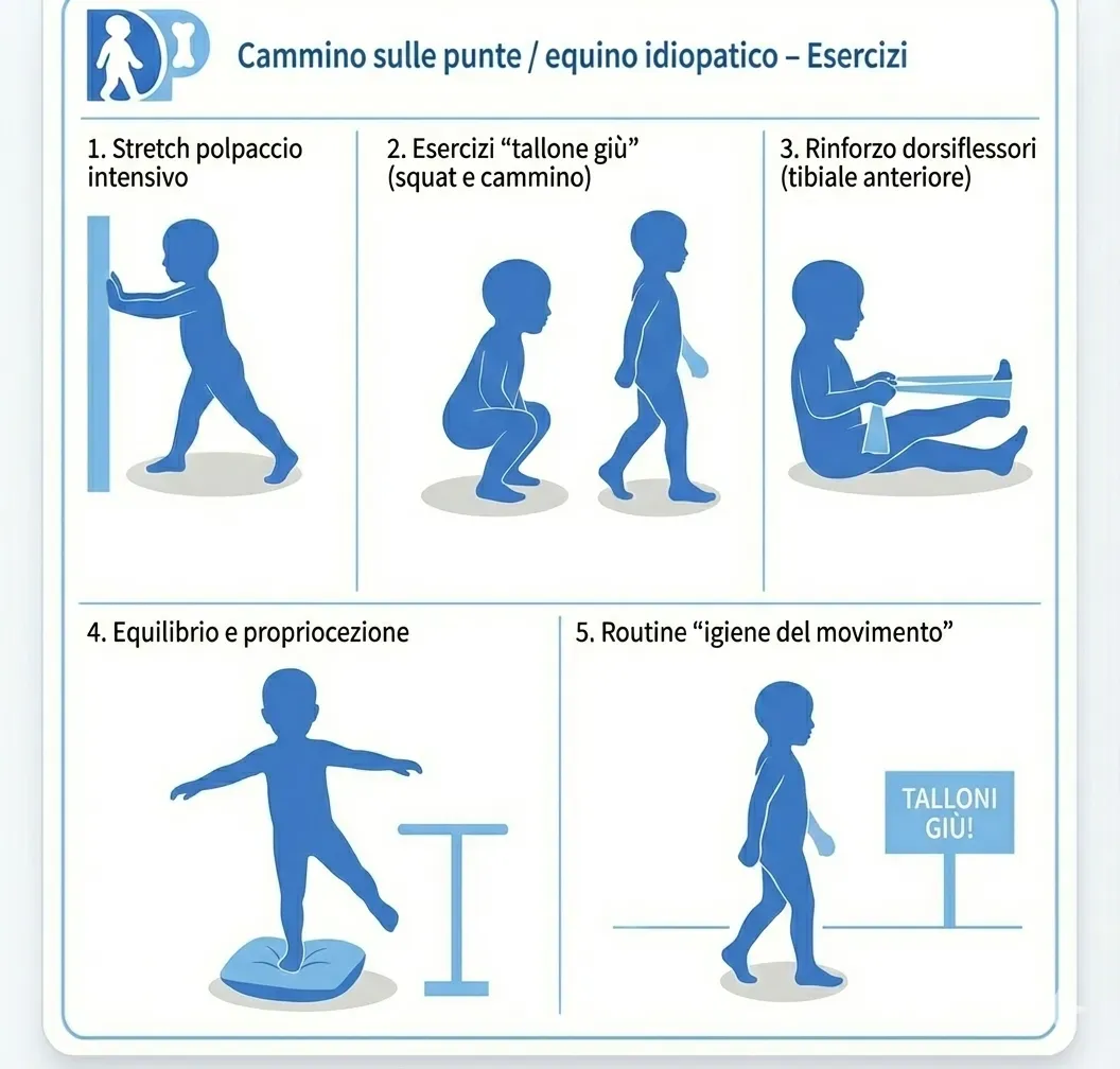 Scheda esercizi per Cammino sulle punte / equino idiopatico