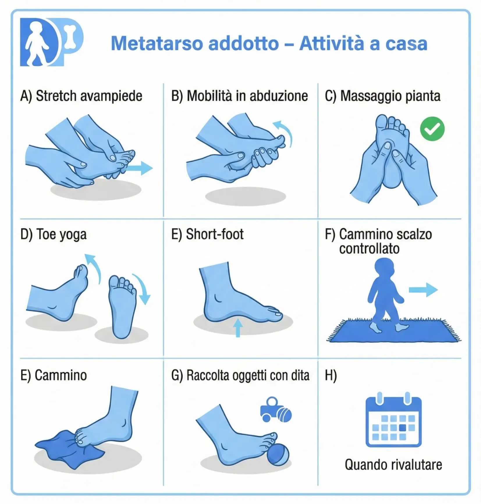 Scheda esercizi per Metatarso addotto flessibile