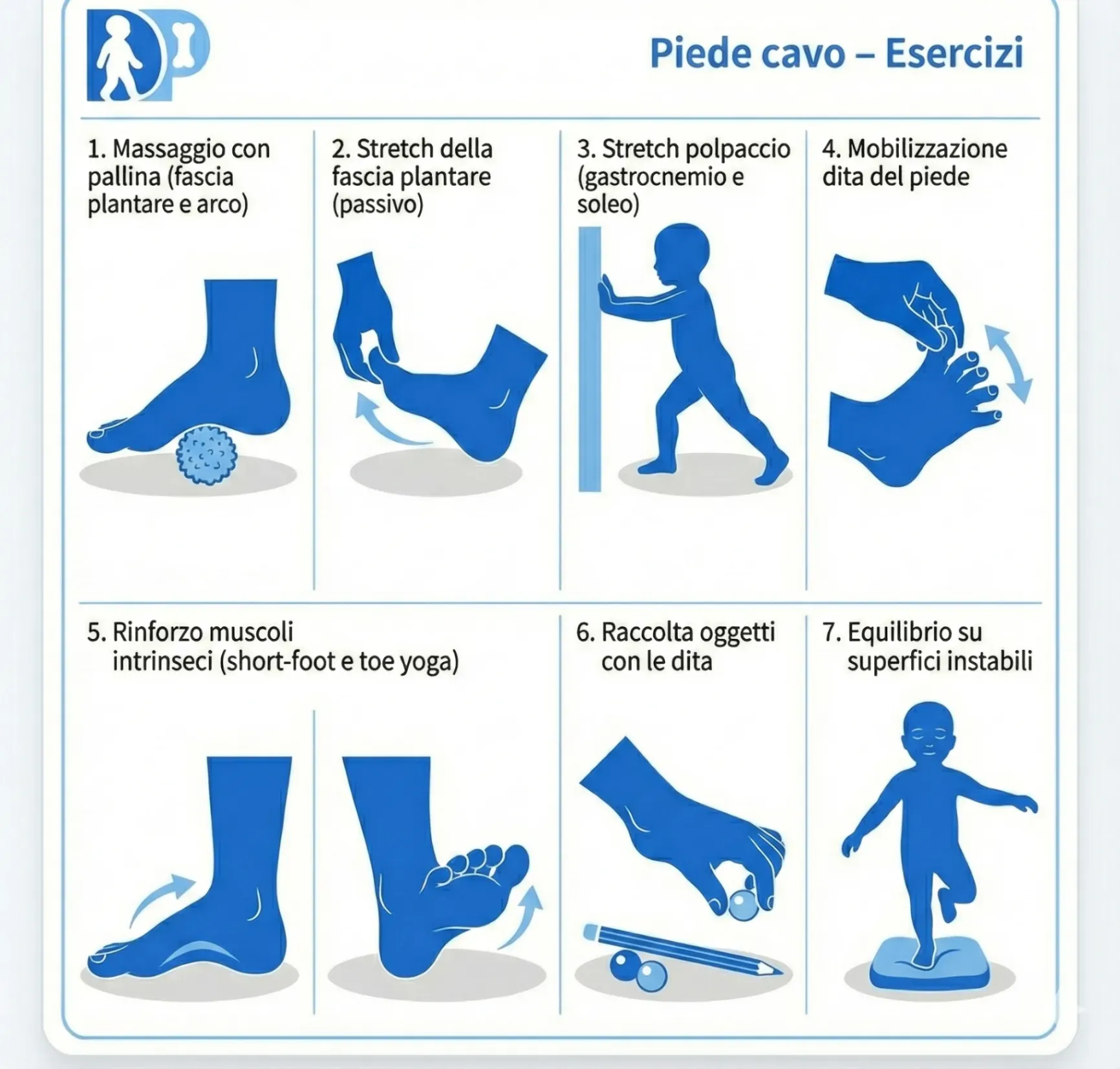 Scheda esercizi per Piede cavo