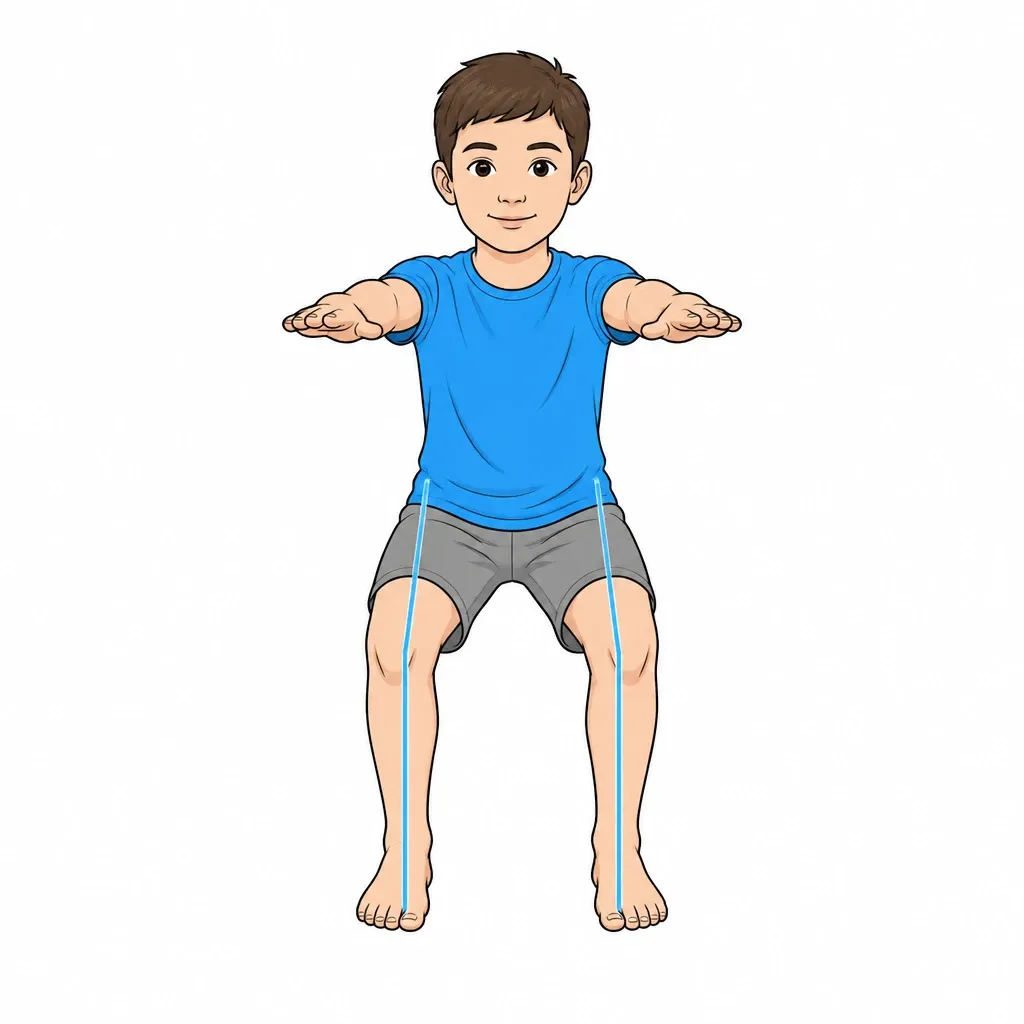 Squat controllato allo specchio