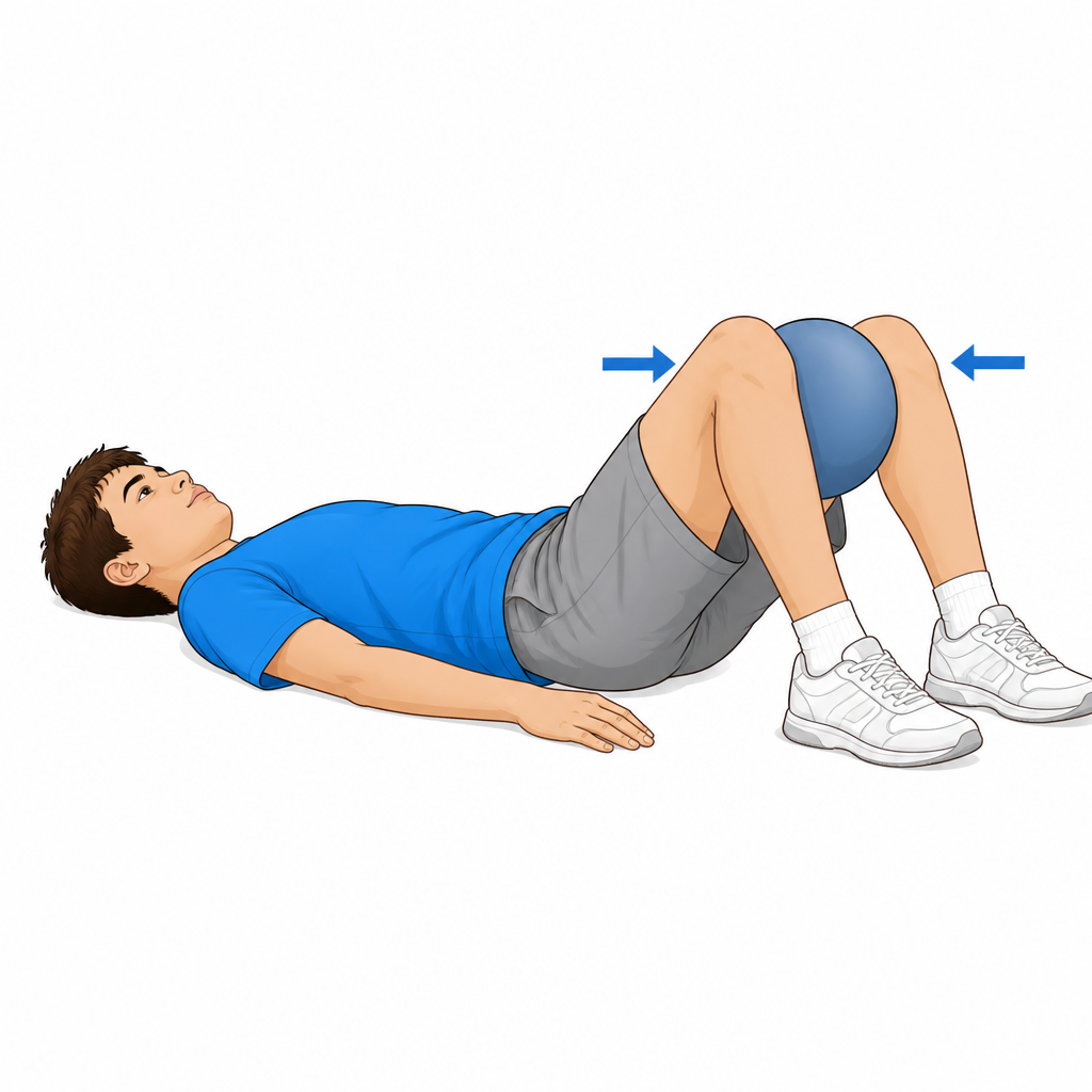 Isometric adductor squeeze