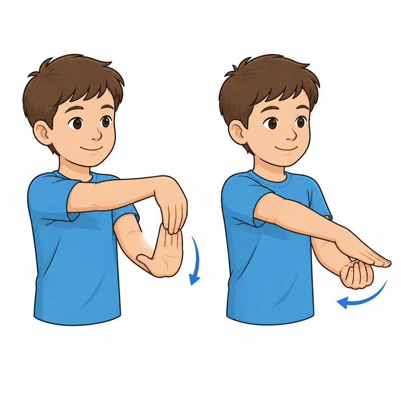 Forearm stretch (flexors/extensors)