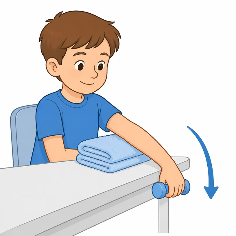 Gentle wrist flexor and extensor stretching