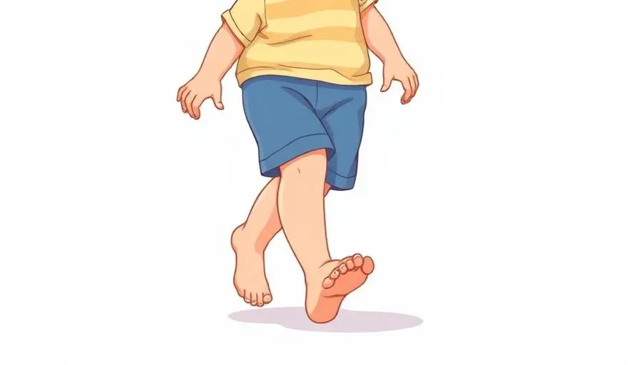 Out-toeing duck feet walking children video