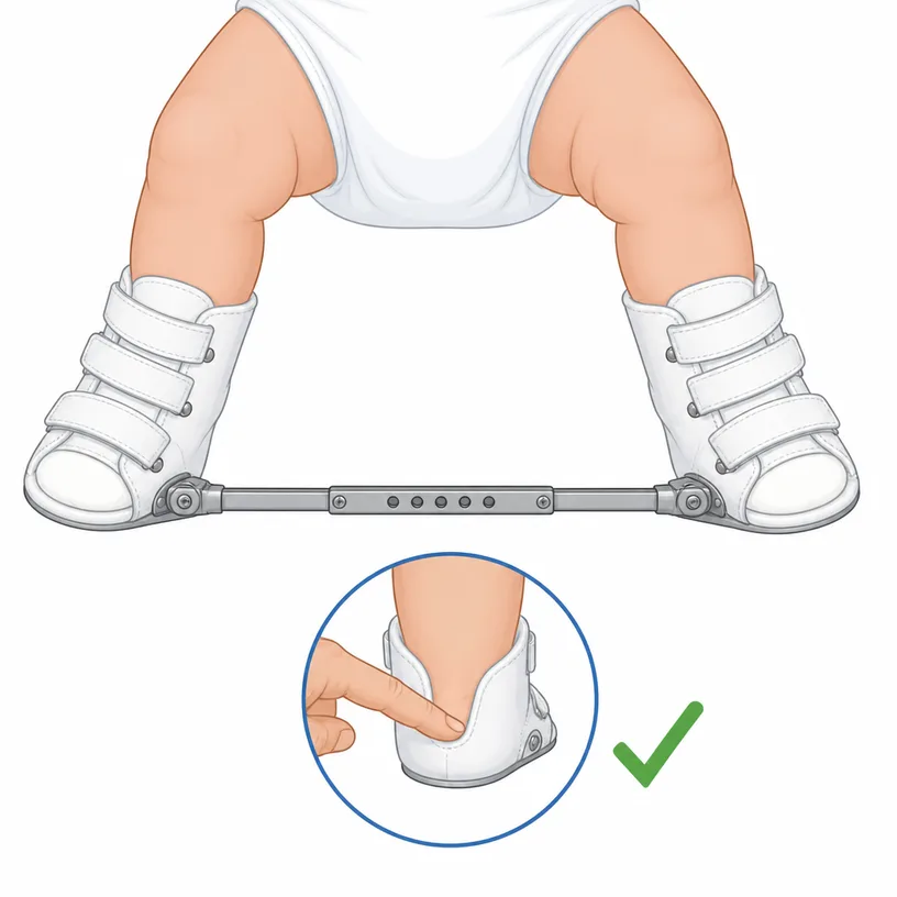 Correct brace use and skin check