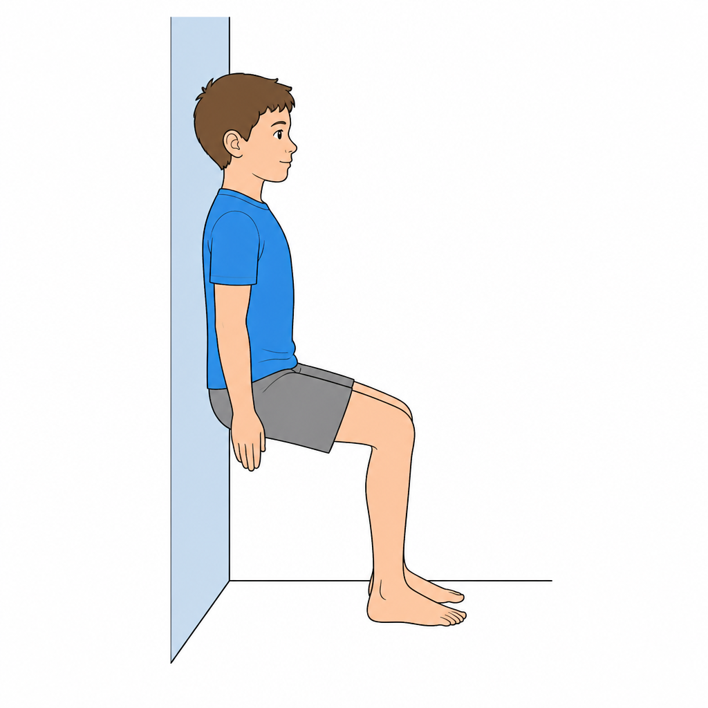 Squat parziale a parete (wall sit)