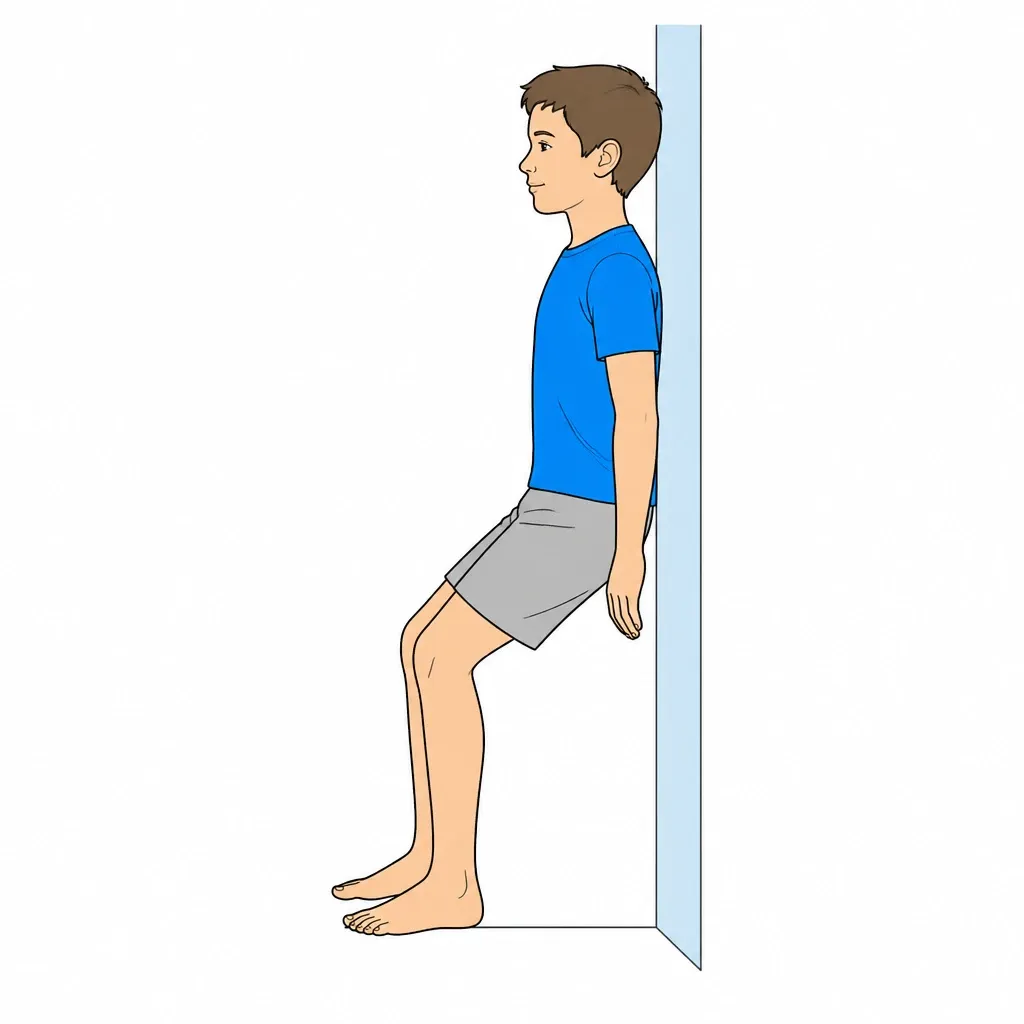 Wall sit isometrico (basso range)