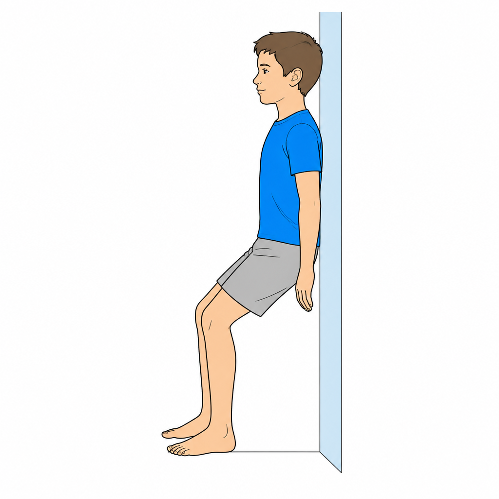 Wall sit isometrico (basso range)