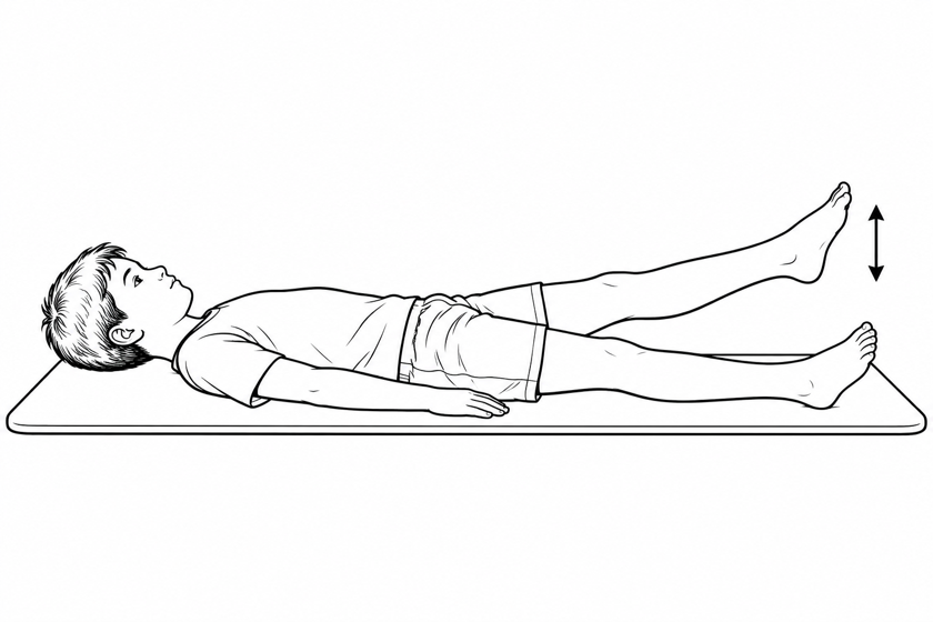 Controlled straight-leg raise