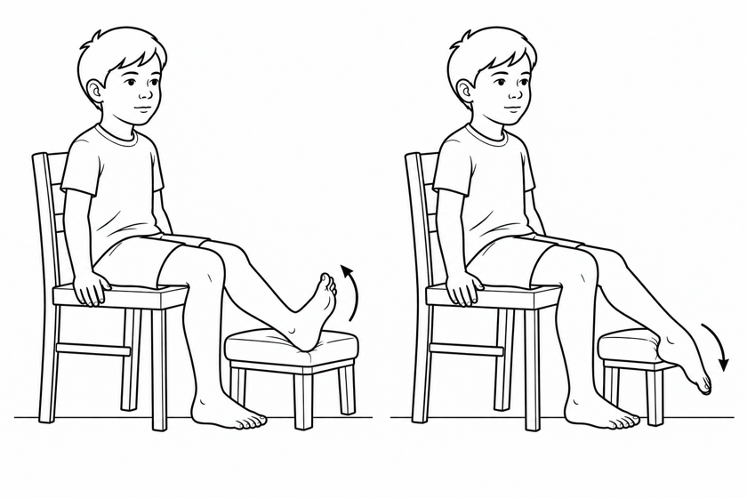 Move your ankle while sitting