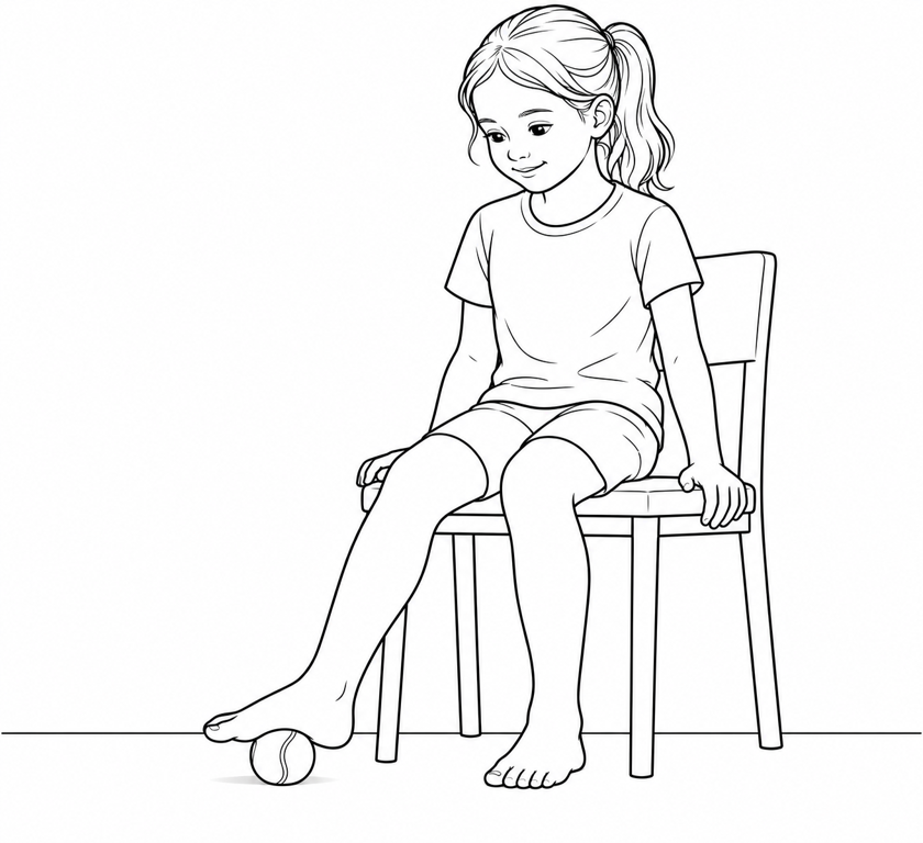 Ball massage (avoiding painful area)